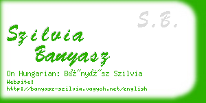 szilvia banyasz business card